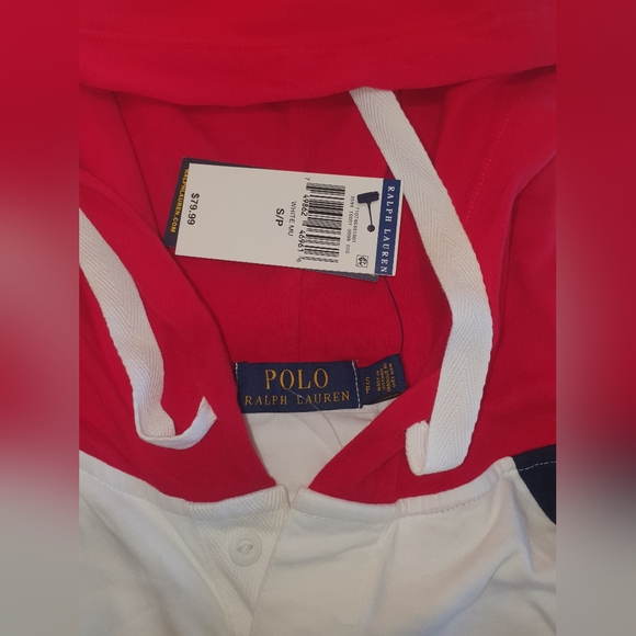 POLO RALPH LAUREN Hooded Rugby Chariots Shirt, White (Small) - Picture 6 of 6